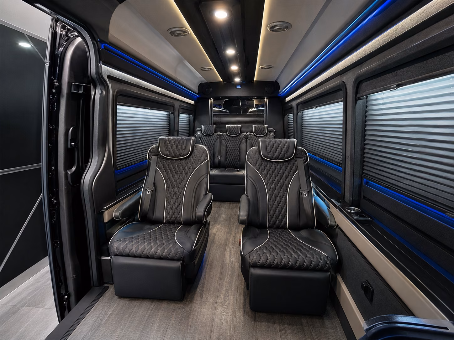 modesto 18 passenger sprinter van inside
