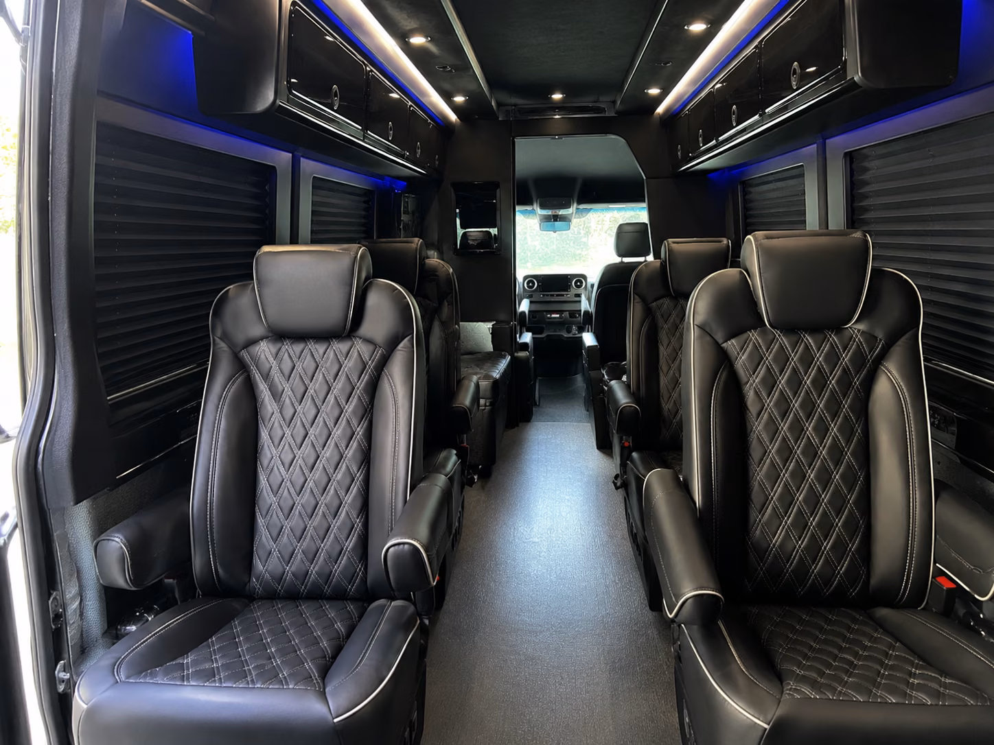 modesto 18 passenger sprinter van interior