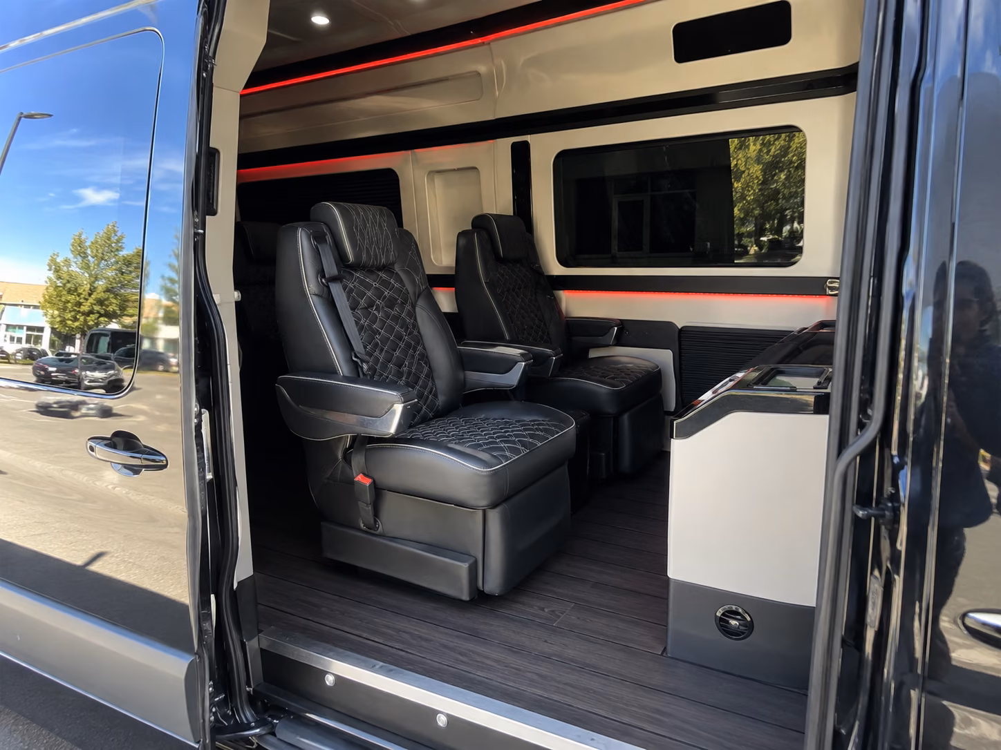modesto 20 passenger sprinter van inside