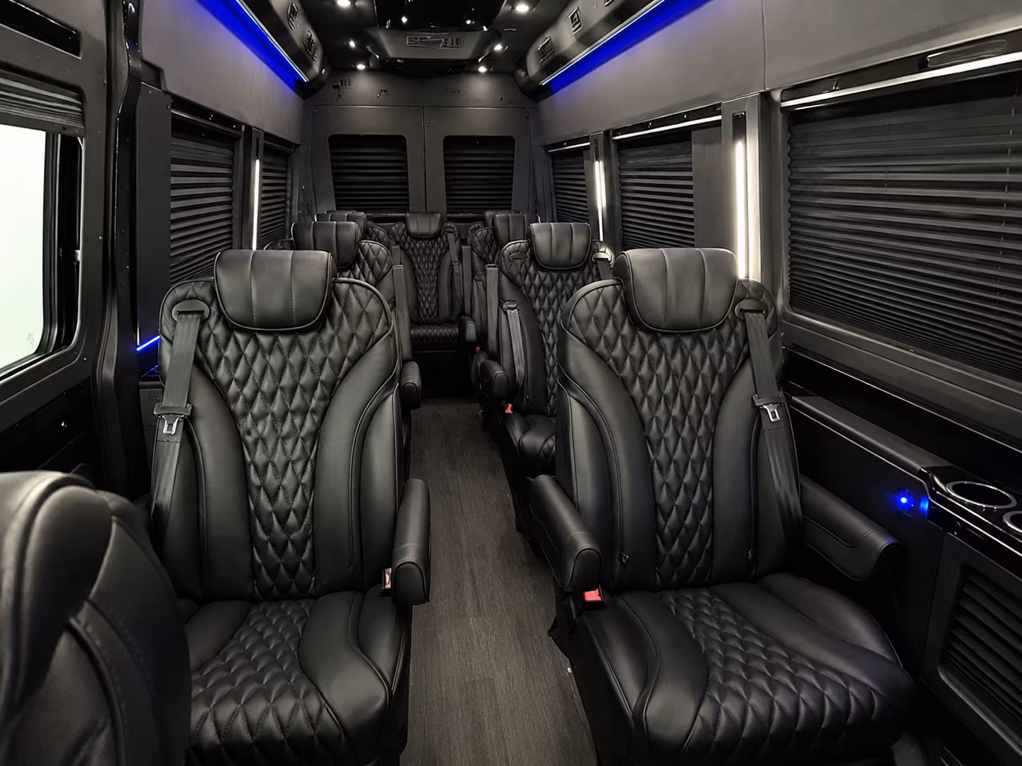 modesto 8 passenger sprinter van inside