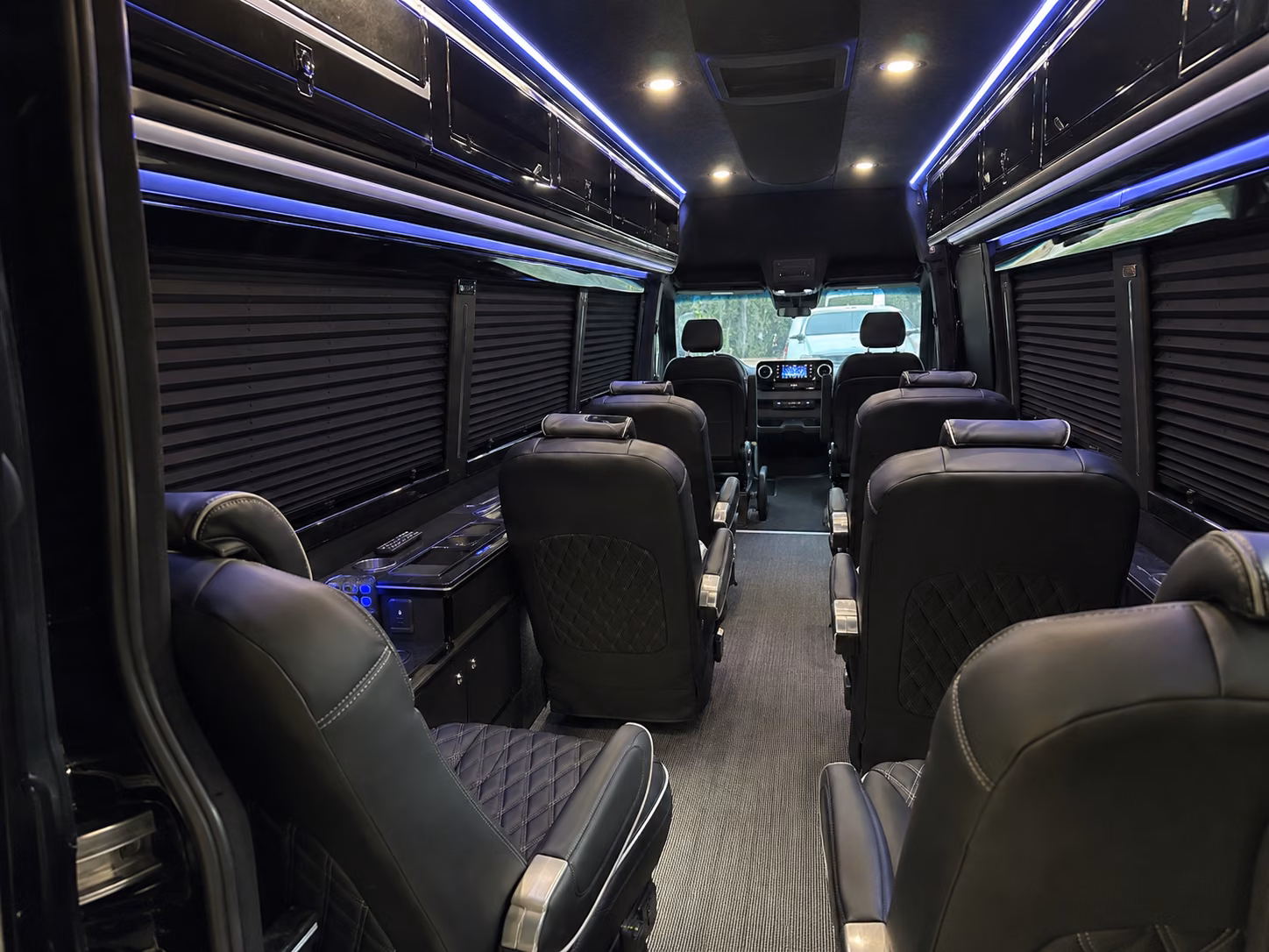 modesto 8 passenger sprinter van interior